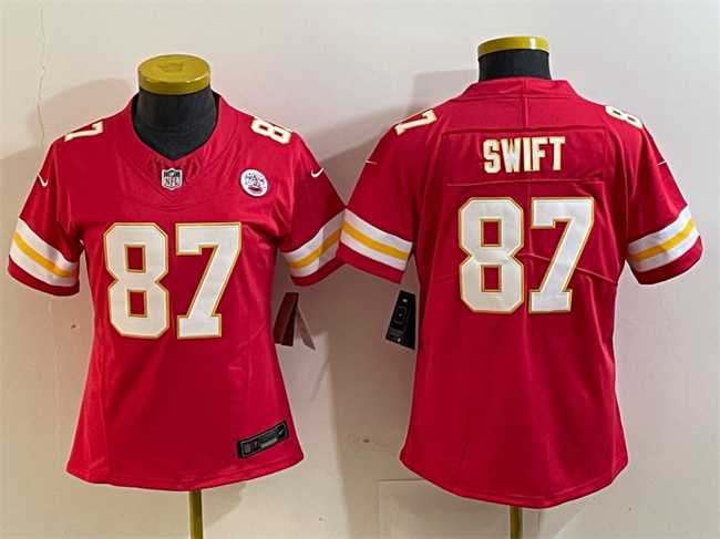 Womens Kansas City Chiefs #87 Taylor Swift Red 2023 F.U.S.E. Vapor Untouchable Limited Football Stitched Jersey(Run Small)